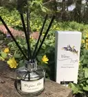 Home Fragrance Citrus Lavender Fiber Reed Refillable Glass Diffuser With Sticks