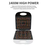 (US Plug 110V)Mini Donut Maker 1400W 16 Holes SUS Aluminum Nonstick Electric US
