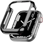 [Miimall] Compatible with Apple Watch Series 8 41mm Case [No Screen Protector], Ultra-Thin Hard PC Shockproof Protective Bumper Cover Frame for Apple Watch Series 8 Series 7 41mm(Black)