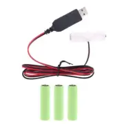 LR6 AA Battery Eliminator USB Power Supply Cable Replace 1.5V AA Battery