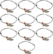 [COLLBATH] 10pcs Bracelet Anklet Trendy Decor Anklets Braid Jewelry Anklets Vintage Decor Jewelry Bond Bracelets for Couples Trendy Bracelets Beach Bracelets Alloy