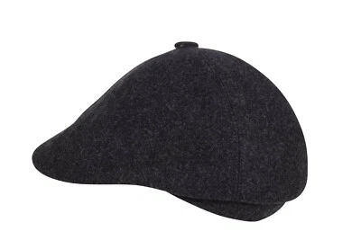 Wigens NWT 100% Wool Pub Cap in Solid Charcoal Size 56, 7
