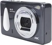 4K 64MP Digital Camera, 18x Zoom Autofocus Portable Small Point and Shoot Cameras with 2.8 Inch Screen, Loop Recording, LED Fill Light, Rechargeable Compact Vlog Camera for Teens (Dark Gray)