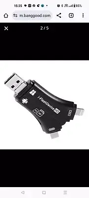 SD card reader for iPhone can read two SD TF memories at the same time, suitable