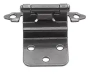 (12 Pack) Pair Inset/Offset 3/8" Black Nickel Hinge Self Closing