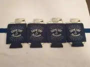 Set Of 4 Game Day & Mimosas Beverage Holder Koozies. Blue Free Ship.
