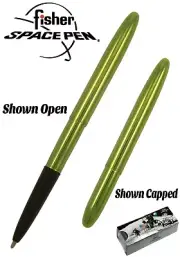 Fisher #400LG-BFG / Aurora Borealis Lacquered Bullet Space Pen With Black Front