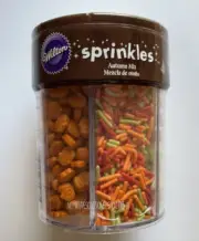 Wilton Brand Sprinkles Autumn Mix Pumpkins Leaves Jimmies Sugars Nonpareils