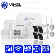 4G Alarm Home System WIFI Security Camera LIVE Quad PIR Window Door Sensor