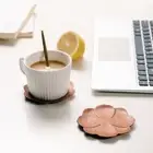 Drink Holder Wooden Non-slip Solid Natural Placemat Cup Pad Coaster Trivet Mats