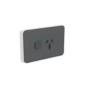 Clipsal Iconic Series Cover Frame - 1 Switch & 1 Socket - 10 A - Horizontal - Anthracite - 3015C-AN