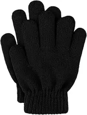 [DALEDWN] 5 Colors Kids Magic Gloves Full Fingers Knit Gloves for Kids Boys Girls Stretchy Warm Winter Gloves Age 3-5