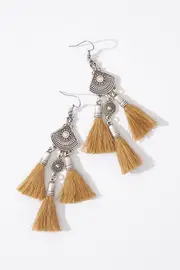 Sahana Silver Tassel Earrings--IST-SAHANA-SVR
