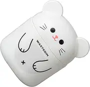 BUGUUYO Small Wastebasket Waste Paper Basket Adorable Desktop Trash Can Mini Trash Bin Desktop Waste Bin Office Trash Cans Car Trash Bin Car Trashcans Trash Can for Cars Car Bin White Pp