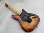 Factory Customized Light Brown 6-string Double Bridge Electric Guitar Hot Sale