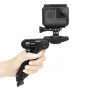 Lammcou 迷你便攜式三腳架支架兼容 GoPro Hero 10 9 8 7 5 黑色 4 Session 運動相機