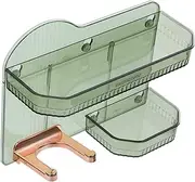 Beavorty Bathroom Wall Storage Rack Toiletries Support Wall-mounted No Drilling Shower Shelf