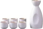 Wine Jug Porcelain Crafts Wine Glasses Cups Traditional Sake Cup 7 Piece Sake Set Hand Painted Design Japanese Sake Pot Set Wine Glass