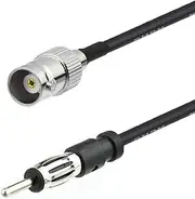 supmory BNC Female to AM/FM Male Adapter RG174 Coax Cable 12 inches Pigtail Jumper RF coaxial Cable for Radio Antenna