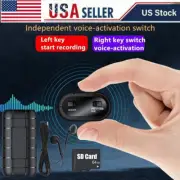 500 Hrs Mini Spy Voice Activated Recorder Digital Audio Magnetic 64GB MP3 Player