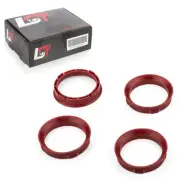 4x Centering Ring Spacer Dark Red Alloy Wheels Ø 66,45 - Ø 57,1 MM for Suzuki (for: Suzuki)