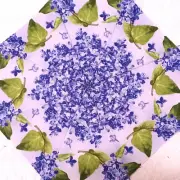 16 9.5" Flowerhouse Lilacs #L2* Stack 'n Whack Quilt Blocks Kaleidoscope