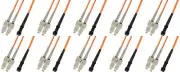 15M Multimode Duplex Fiber Optic Cable 50/125 SC-MTRJ 10 Pack