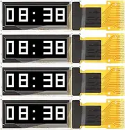 0.91in OLED Display Screen SPI Interface 15PIN High Resolution 128x32 Thin Lightweight Self Illuminating Energy Saving 4 PCS Set for DIY Electronics Projects (White)