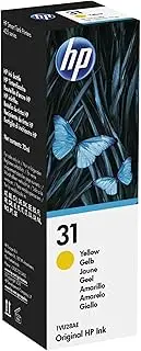 HP 31 Genuine Original Yellow Ink Bottle works with HP Smart Tank 450, 455, 551, 555, 559, 570, 571, 651, 655, 7005, 7305, 7605 Printer Ink Series - (1VU28AA)