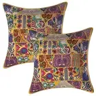 Yellow Cushion Cover Vintage Gypsy Patchwork Tribal Ethnic Hippie Pillow