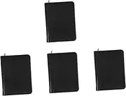 SHINEOFI 4pcs Versatile Zipper Portfolio Binder Document Organizer Zippered Binder Office Folder Portfolio Organizer