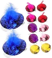 [BELLIFFY] 12pcs Tiny Hats Womens Fascinator Hat Fascinators for Women Tea Party Mini Hat for Women Tea Party Hat Women Mini Hats Facinatiors Womens Fascinators Hats for Women Tea Hat