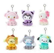 Sanrio Pochacco Melody Pompompurin Kuromi Poncho Cape Plush Key Ring Bag Tote