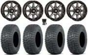 High Lifter HL10 14" Wheels Smoke 27" Terra Hook Tires Polaris Ranger XP 9/1K