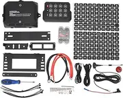 Gearwell Switch Panel, RGB 12 Gang Relay Controller, Compatible with Truck Marine SUV DC 12V 24V, LED Control Module, Waterproof Toggle Switch System