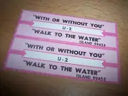 2 U2 With Or Without You / Walk To The Water Jukebox Title Strips