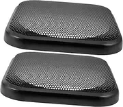 2pcs Square Horn Mesh Cover Mesh Subwoofer Protector Rectangular Surround Speaker Grille Square Grill Shield Car Grill Grills Small Blue Car Audio Subwoofer Grille Guard Iron Black