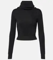 [Alaia] Alaïa Wool-blend turtleneck sweater AU 16 black