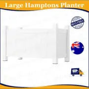 White Rectangular Hamptons style MDF Planters Planter Box MDF Large Light Pot