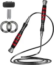 Jump Rope, GUMWIG Weighted Jump Rope 4m Adjustable Self-Locking Aluminium Boxing Speed Jumping Rope for Professional Training Fitness Exercise, Adjustable Workout Skipping Rope for Men, Women, Kids, Girls