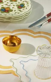 Fiorito by MODA DOMUS, Set-Of-Four Hand-painted Ceramic Dinner Plates