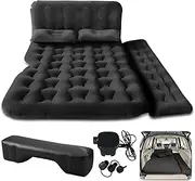 Failenfeivp Car Air Mattress Back Seat Inflatable Bed - Inflatable Thickened and Double SUV Air Mattress with Air Pump Portable Foldable Car Bed for Home Car Travel Camping-Black