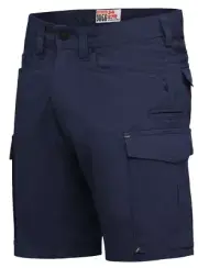 Hard Yakka 3056 STRETCH RIPSTOP CARGO SHORT Navy*Aust Brand-72R, 77R, 82R Or 87R