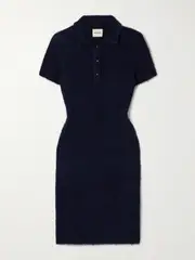 [KHAITE] KHAITE - Gracielab Brushed Silk And Cashmere-blend Mini Dress - Navy - x small x small Blue