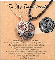 [UPROMI] Couple Necklace for Boyfriend/Girlfriend/Husband/Man/Soulmate, Anniversary Valentine's Day Gifts for Him Her