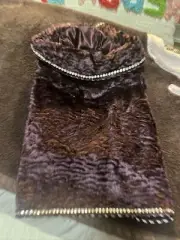 Pazo Designer Faux Fur Dog Coat M Sparkly One Of Kind Beaded