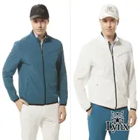 在飛比找momo購物網優惠-【Lynx Golf】korea男款韓國進口商品素面沖孔透氣