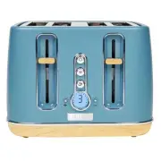 Dorchester 1600-Watt 4-Slices of Bread Stone Blue Wide Slot Toaster
