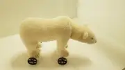 Steiff Polar Bear On Wheels 2006-New in Box-Mohair 381 of 1000 Produced