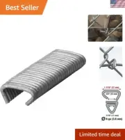 9-Gauge 1-7/16 in. Hog Ring Steel Staples, 500-Pack